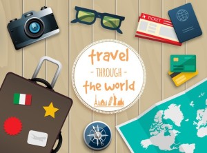 Travel Through The World Vector Elements