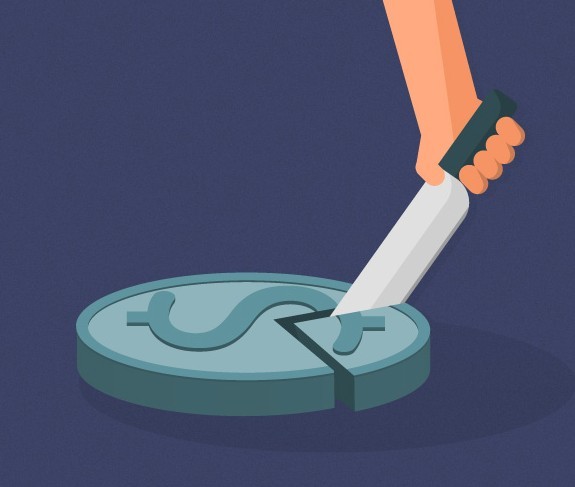 Money Cake Flat Vector Illustration