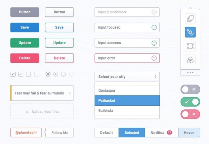 Download Free Simple Clean UI Kit For Sketch - Free Web UI Kits