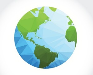 Polygon Earth Vector