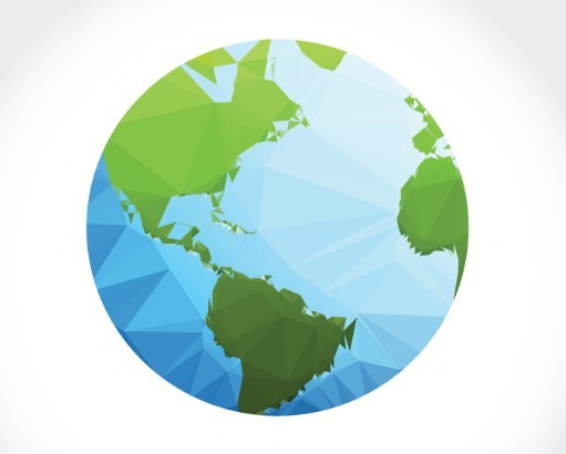 Polygon Earth Vector