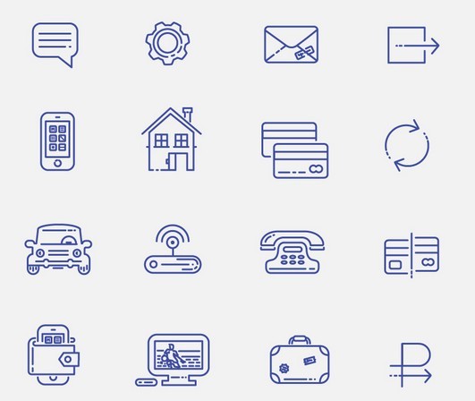 100 UI Line Icons