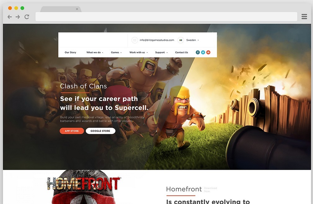 Gaming Landing Page Template PSD
