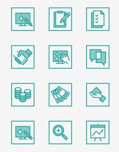 24 Square Designer Icons