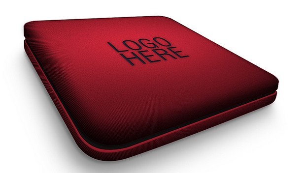 Rounded Textured Box Mockup PSD