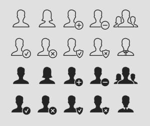 User Avatar Icon Set Vector