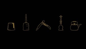 Arabic Vintage Icons Vector