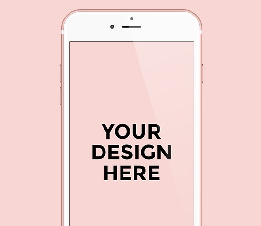iPhone 6S & 6S Plus Rose Gold Template PSD