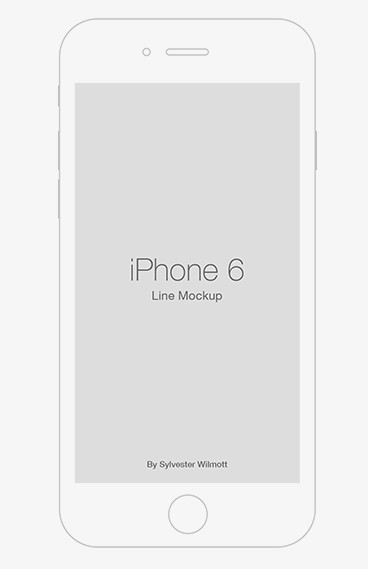 iPhone 6 Line Template PSD