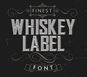 Whiskey Label Vector Font