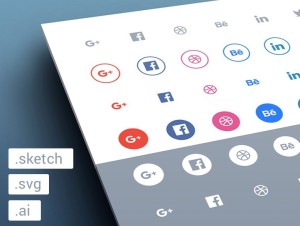 Tiny Social Icon Set Vector