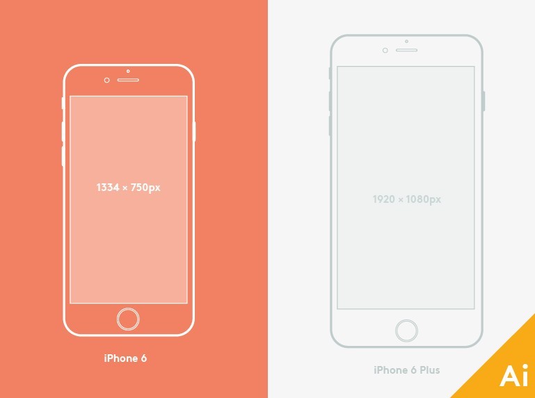 iPhone 6 and 6 Plus Mockups Vector