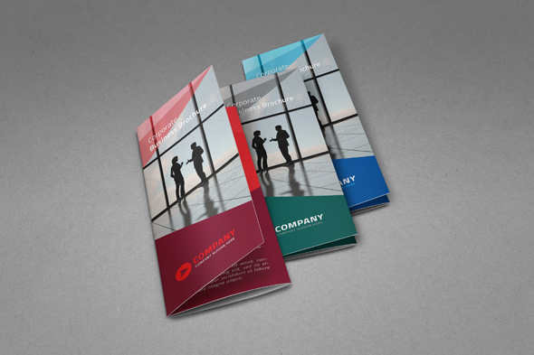 Tri-Fold Corporate Brochure Template (3 Colors)