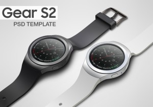 Samsung Galaxy Gear S2 Mockups PSD