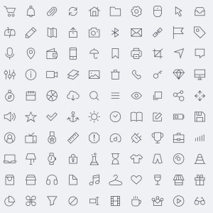 200 Slick Line Icons PSD