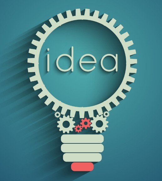 Gear Idea Bulb Vector