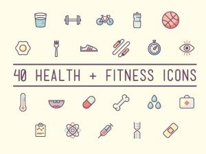 Colorful Health & Fitness Icons
