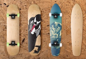 Realistic Skateboard Mockups PSD