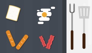 Breakfast Time Vector Illustration