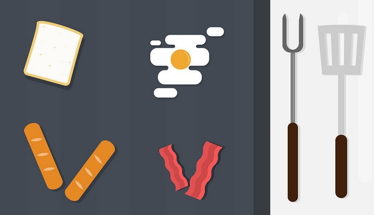 Breakfast Time Vector Illustration