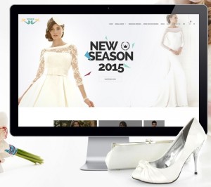 Fashion Wedding Dresses Website Template PSD