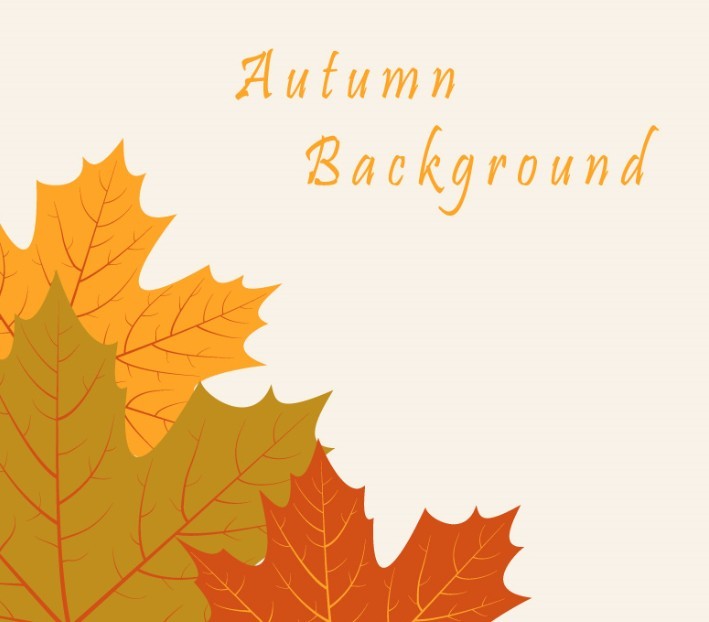 Vintage Autumn Leaves Background Vector
