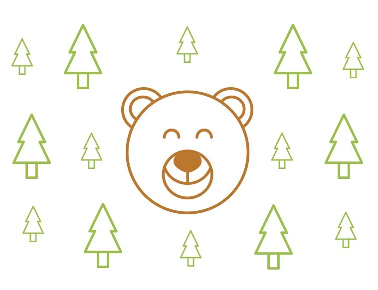 Happy & Sad Bear Vector