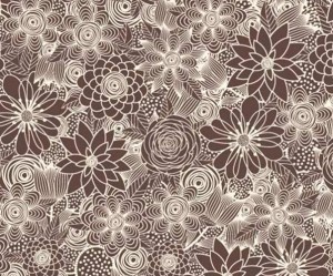 Brown Vintage Floral Background Vector