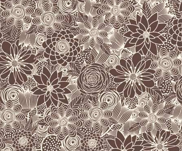 Brown Vintage Floral Background Vector