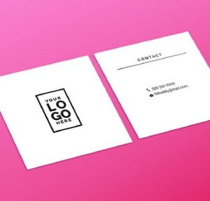 Clean Square Business Card Template PSD