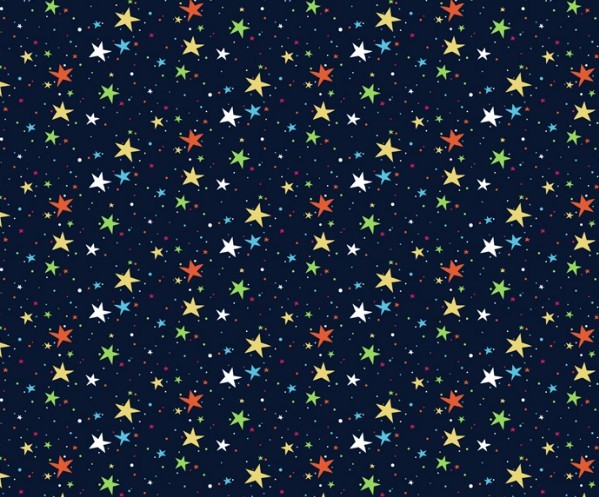 Seamless Colorful Stars Vector Pattern