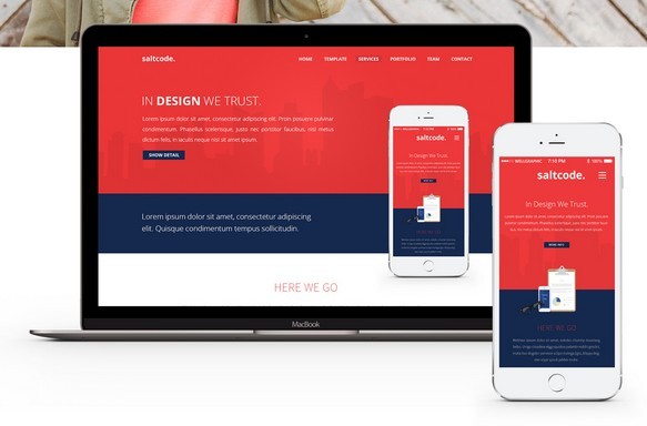Saltcode Modern One Page Template PSD
