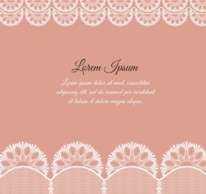 Lace Frame with Pink Background Vector