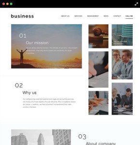 Minimal Responsive Business Web Template PSD