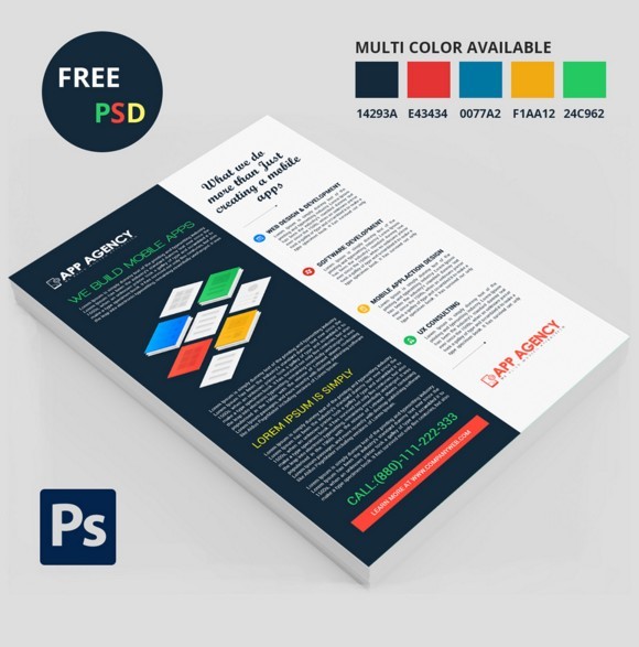 Creative Agency Flyer Mockup PSD