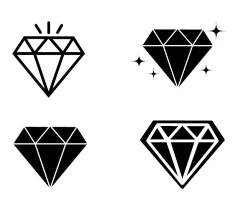 Minimal Diamond Icons