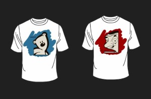 Mr BEAN and Teddy T-shirt Mockup PSD