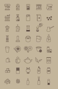 40 Coffee Store Vector Icons
