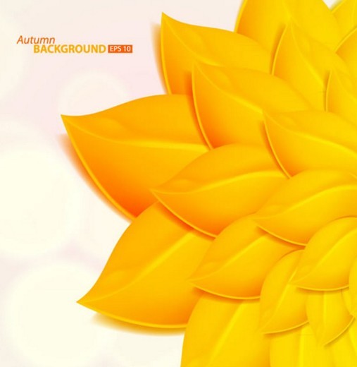 Autumn Gold Leaf Background Vector
