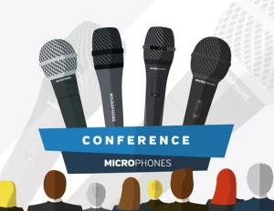 Conference Microphone Vector Illustration