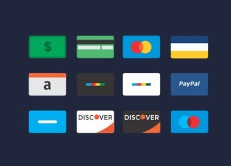 Download Free 12 Flat Credit Card Icons PSD - Free Web Icons