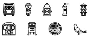 60 Urban Icons Vector