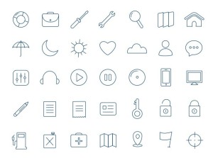 35 Random Line Icons Vector