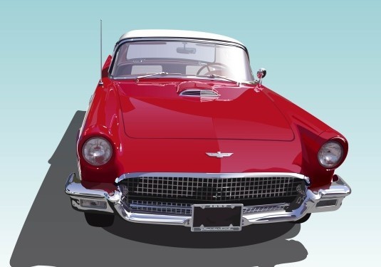 Red Classic Car Vector