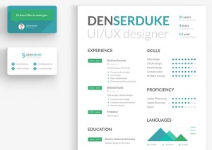 Clean Creative Resume & Business Card Templates PSD