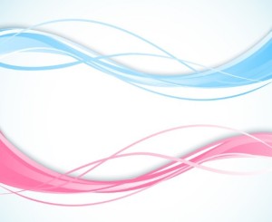 Pink & Blue Wavy Lines Vector
