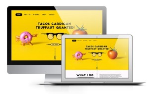Pink Donut Lovely Web Template PSD