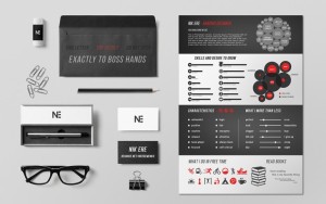 Simple Resume & Branding Mockup PSD
