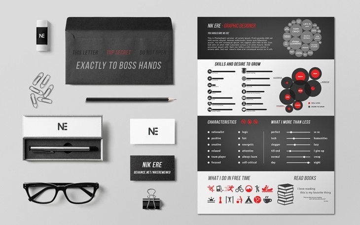 Simple Resume & Branding Mockup PSD