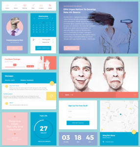 Minimal Material Inspired UI Kit PSD